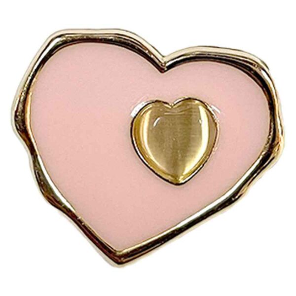 18/23/25mm Metal Heart-shaped Sewing Buttons Colorful Cat's Eye Stone 50 Pack
