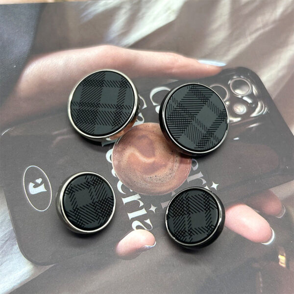 15/20mm Laser-Engraved Resin Twill Metal Buttons with Shanks 50pcs - Image 2