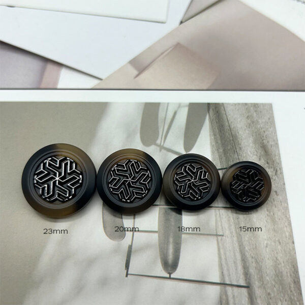 15/18/20/23mm Metal Resin Hand Sewing Buttons Snowflake Texture 50pcs - Image 4