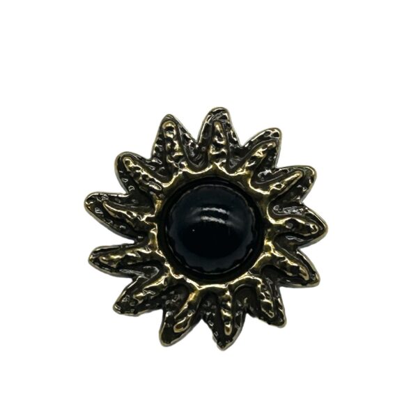 18/20/23mm Vintage Sunflower-Shaped Pearl Metal Buttons 48 Pack - Image 3
