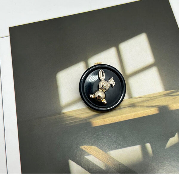 17.5/21mm Rabbit Round Metal Resin Alloy Dual-Tone Buttons 50pcs - Image 6