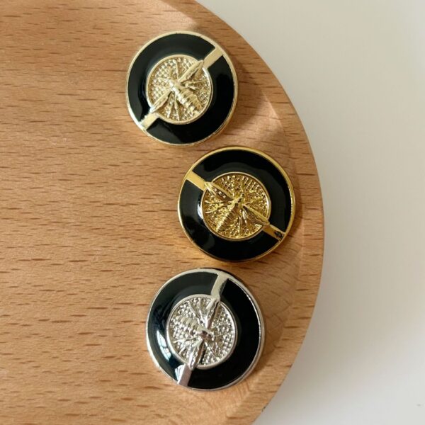 15/18/21/23mm Vintage Enameled Small Bee Alloy Buttons Hand Sewing 50pcs - Image 2