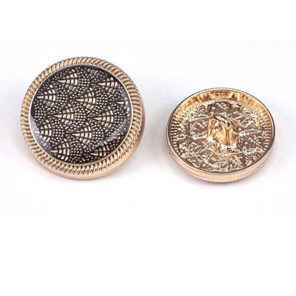 3/4 Inch Fish Scale Enamel Metal Shank Buttons for Sewing 20pcs