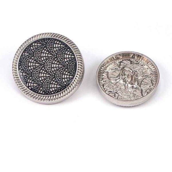 3/4 Inch Fish Scale Enamel Metal Shank Buttons for Sewing 20pcs