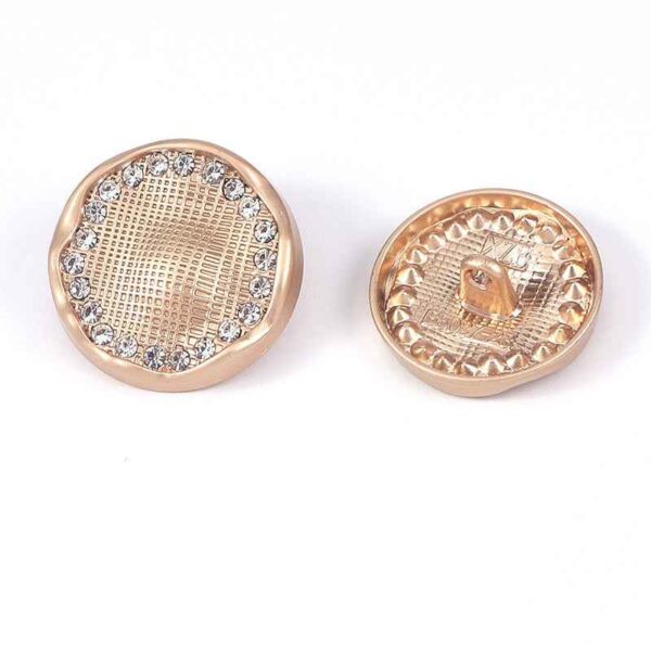 28L/36L/40L Round Mesh Rhinestone Alloy Shank Buttons 20pcs