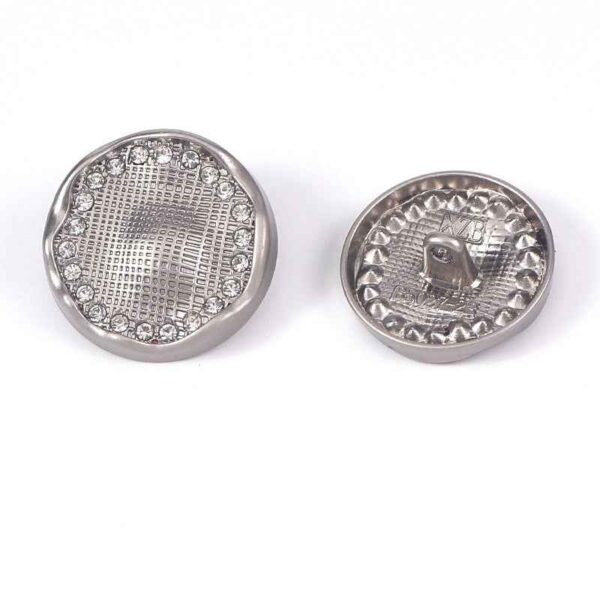 28L/36L/40L Round Mesh Rhinestone Alloy Shank Buttons 20pcs