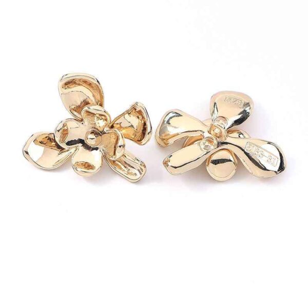 Floral Metal Shank Buttons 30 Pack (3 Colors)