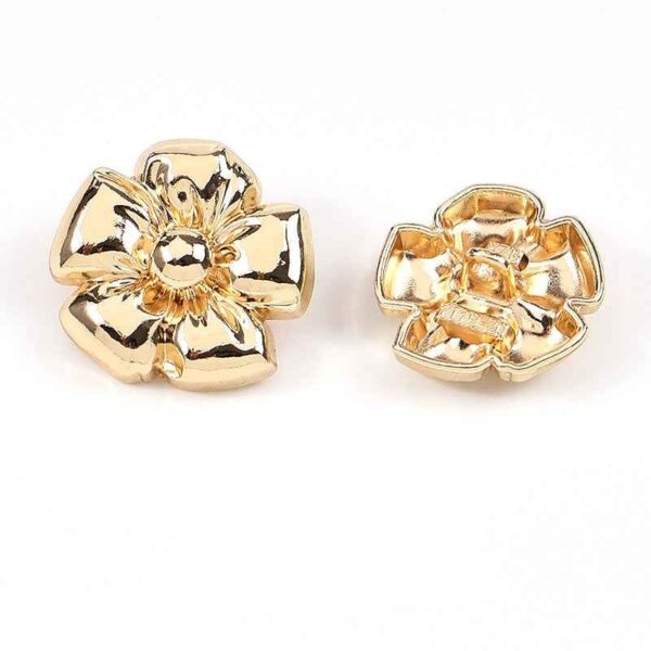24L/28L/32L/36L Flower Floral Metal Shank Buttons 20pcs