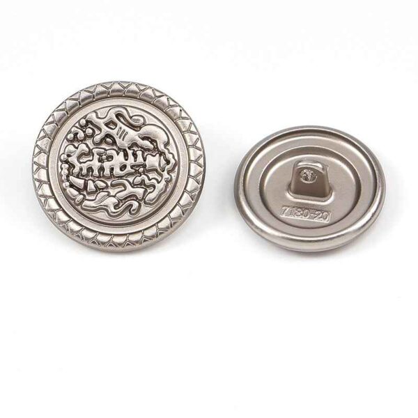 3/4 Inch Double Horse Wave Metal Coat Buttons 20pcs