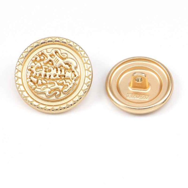 3/4 Inch Double Horse Wave Metal Coat Buttons 20pcs