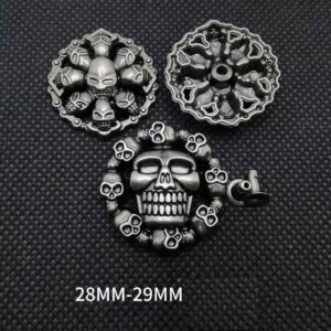 Punk Gothic Skull Rivets DIY Studs for Shoes Leather Crafts 30 Pack