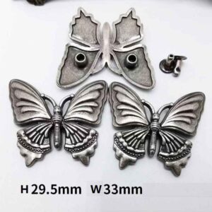 Antique Silver Butterfly Rivets Decorative Metal Stud Buttons 30PCS