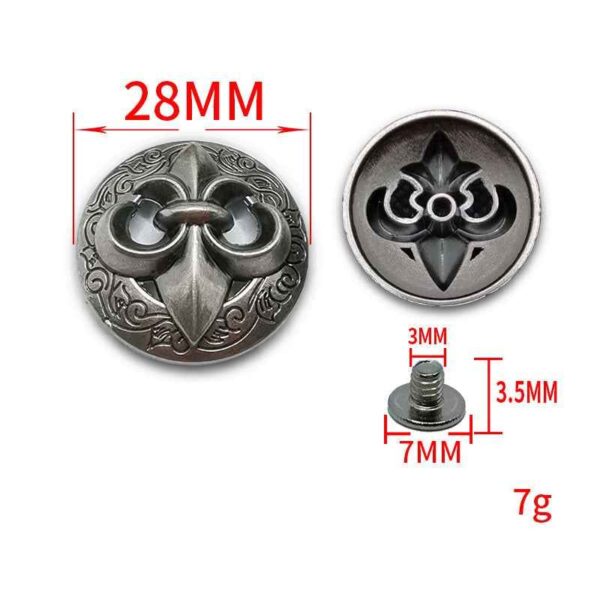 Silver Bronze Spearhead Screw Studs Antique Alloy Rivets 20 Pack