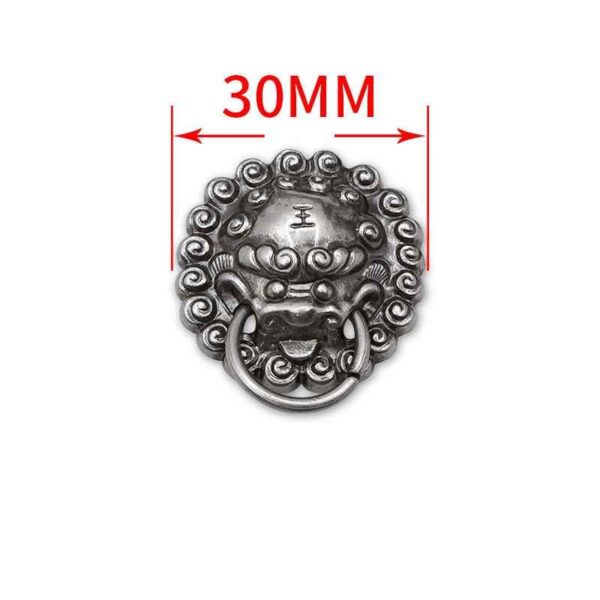 30MM Vintage Dragon King Screw Studs Antique Silver Bronze Rivet 10pcs