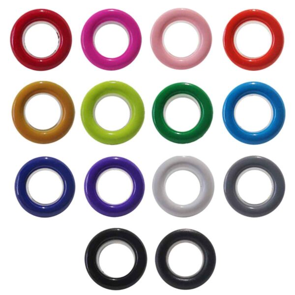 3-10mm 18-Color Shoe Eyelets Hollow Rivets for DIY Shoes 180 Pack