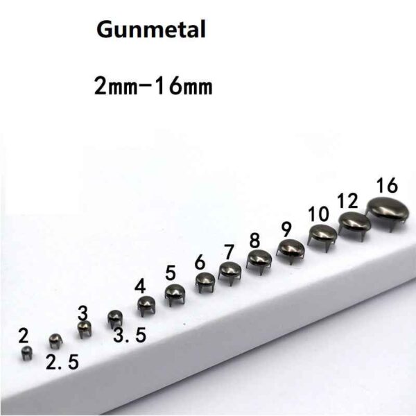 2-16mm Brass Round 4-Prong Rivets for Clothing Shoes Bags 130 Pack