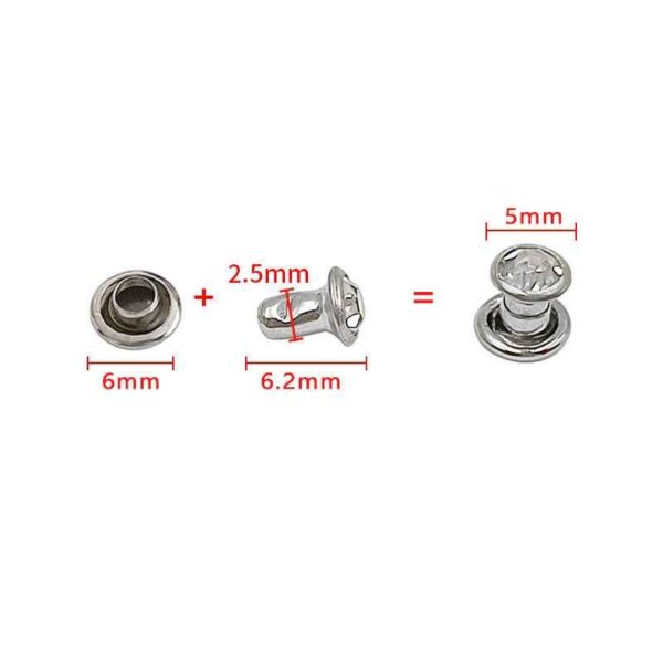5-12MM Silver-Edge Glass Rhinestone Studs 310pcs Decorative Rivets