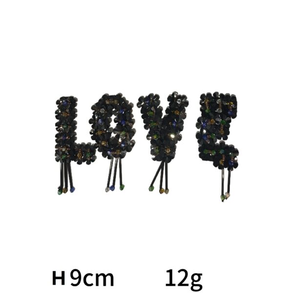 Handcrafted Sequin and Crystal Letter Embroidered Patches 6 Pack - Image 4