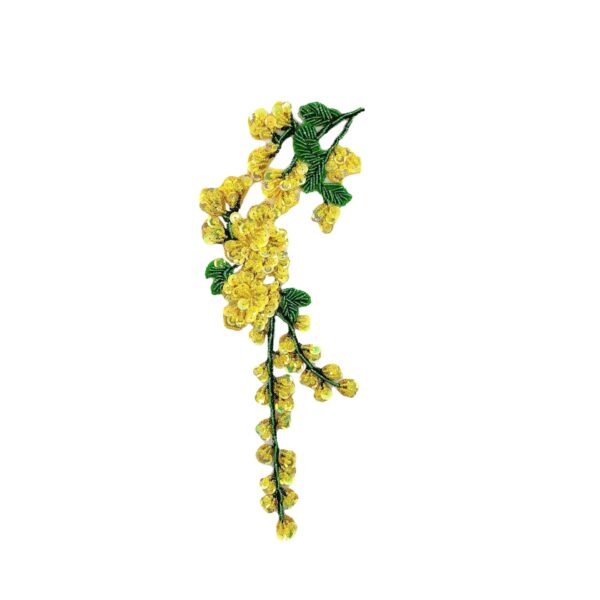 Plum Blossom Water-Soluble Embroidered Applique - Decorative Patch - Image 3