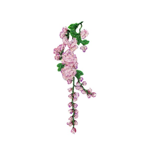 Plum Blossom Water-Soluble Embroidered Applique - Decorative Patch - Image 4