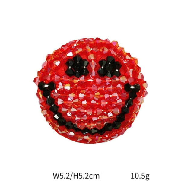 2-Inch Cartoon Smiley Face Handcrafted Fabric Patches 5 Colors - Image 5