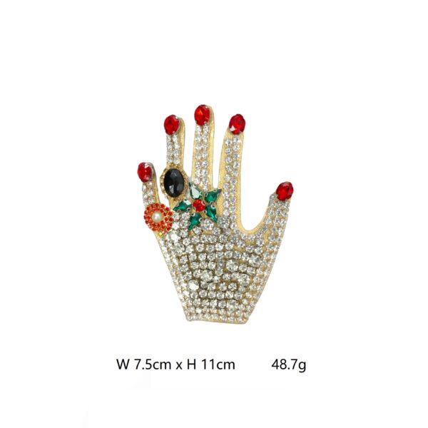 Gothic Diamond Skull Palm Patch for Clothing and Bags 4 Pack - Image 2