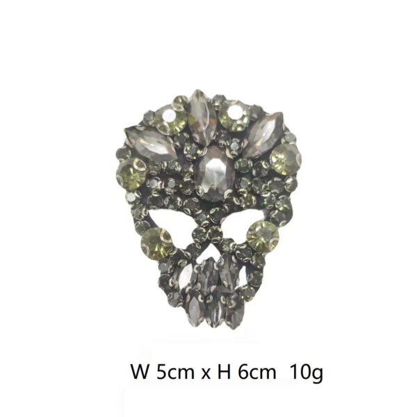 Gothic Diamond Skull Palm Patch for Clothing and Bags 4 Pack - Image 4