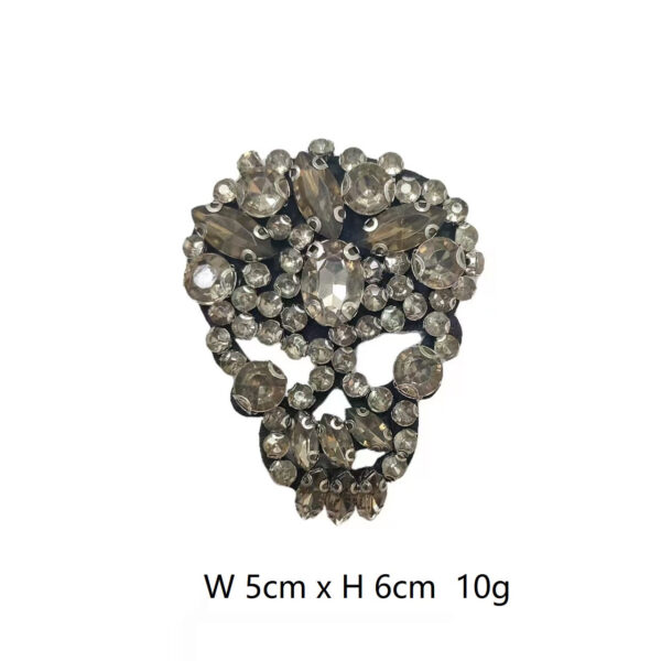 Gothic Diamond Skull Palm Patch for Clothing and Bags 4 Pack - Image 5