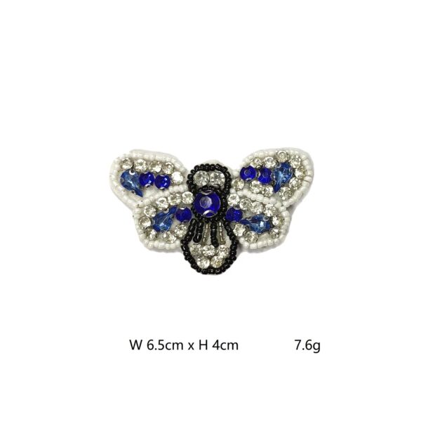 Sparkling 3D Butterfly Applique Rhinestone Embellished Patch 6 Pack - Image 4