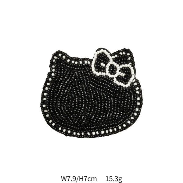 Kitty Cat Elephant Crown Hand-Rhinestone Embroidered Applique 6 Pack - Image 6