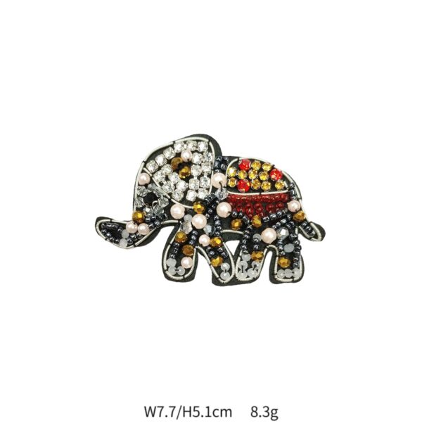Kitty Cat Elephant Crown Hand-Rhinestone Embroidered Applique 6 Pack - Image 7
