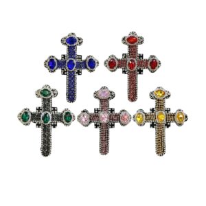 Handcrafted Beaded Cross Stitch Patches for DIY 5 Pack