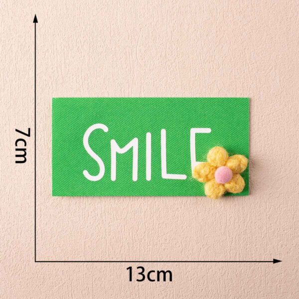 13cm Colorful 'SMILE' Flower Embellished Fabric Badge for Apparel Hats 10PCS