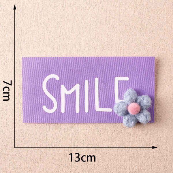 13cm Colorful 'SMILE' Flower Embellished Fabric Badge for Apparel Hats 10PCS