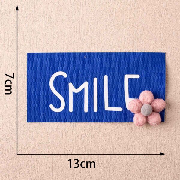 13cm Colorful 'SMILE' Flower Embellished Fabric Badge for Apparel Hats 10PCS