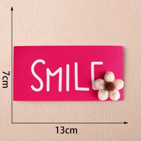 13cm Colorful 'SMILE' Flower Embellished Fabric Badge for Apparel Hats 10PCS