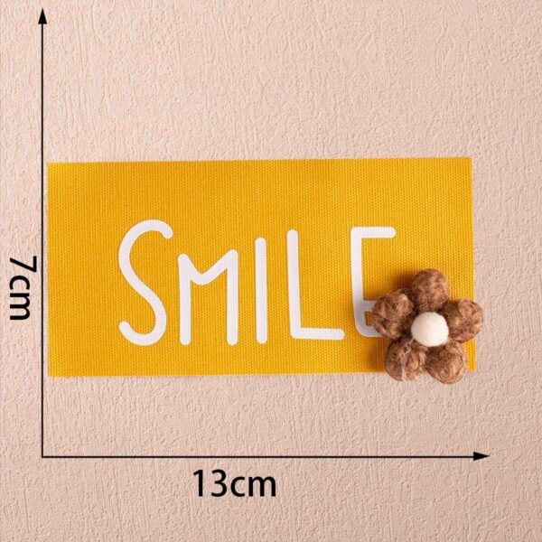 13cm Colorful 'SMILE' Flower Embellished Fabric Badge for Apparel Hats 10PCS