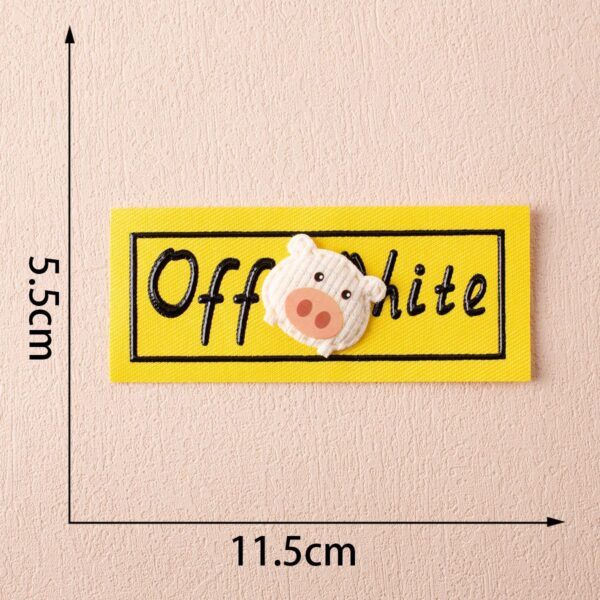 Unique Off - White Handmade 3D Offset - Printed Fabric Label 6pcs - Image 4