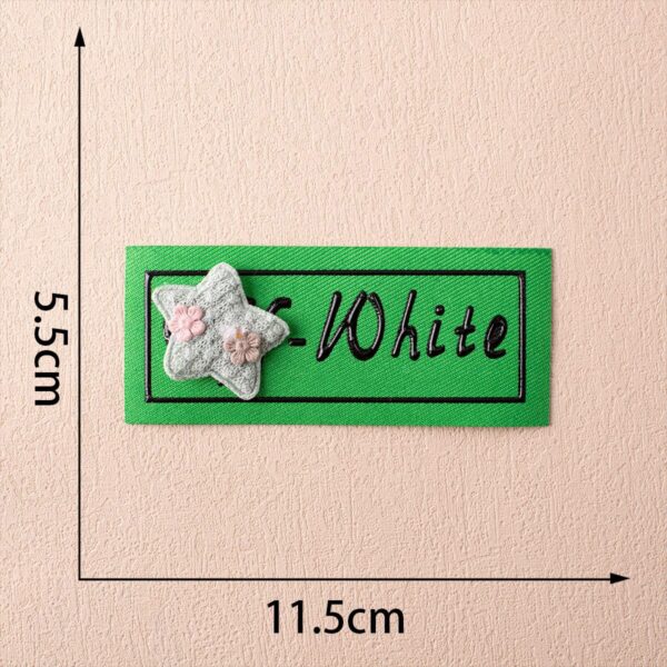 Unique Off - White Handmade 3D Offset - Printed Fabric Label 6pcs - Image 5