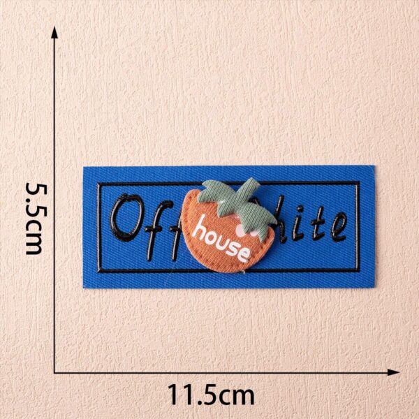 Unique Off - White Handmade 3D Offset - Printed Fabric Label 6pcs - Image 3