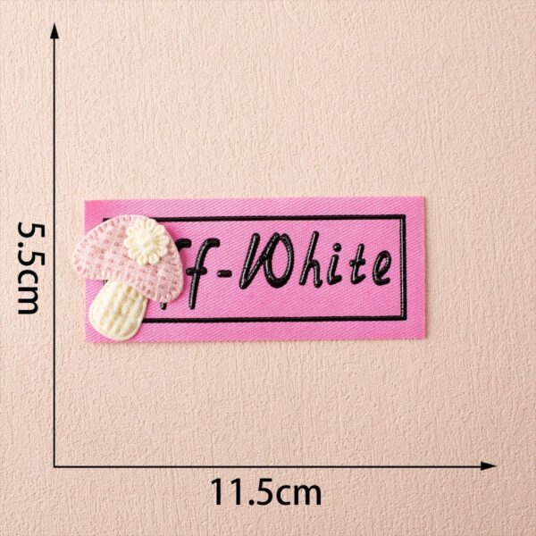 Unique Off - White Handmade 3D Offset - Printed Fabric Label 6pcs - Image 7