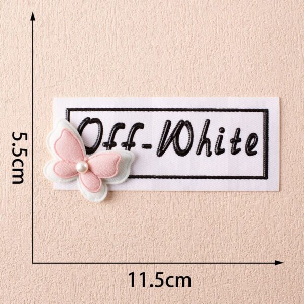 Unique Off - White Handmade 3D Offset - Printed Fabric Label 6pcs - Image 6