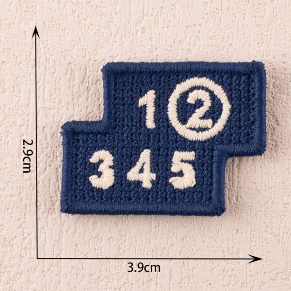 Full-Embroidery Alphabet and Number Fabric Patches 30 Pack - Image 4