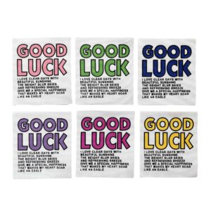 6-Color 'GOOD LUCK' Fabric Patches - 8x7cm 12 Pack