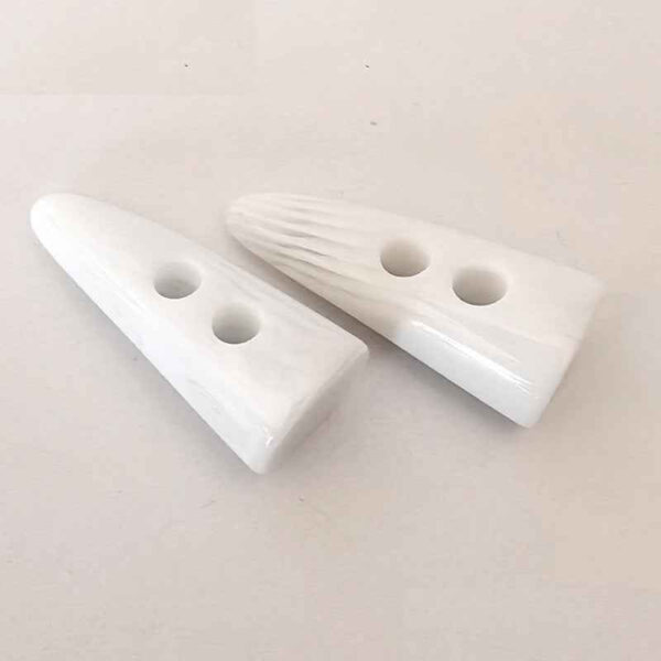 Resin Faux Horn 2-Hole Toggle Buttons -Trench Coat Fasteners 30pcs