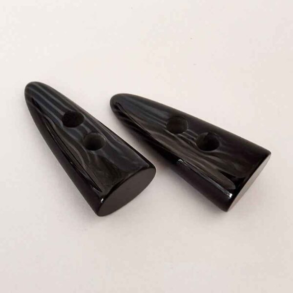 Resin Faux Horn 2-Hole Toggle Buttons -Trench Coat Fasteners 30pcs