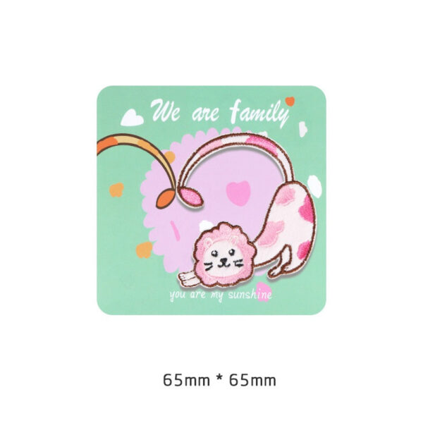 Self-Adhesive Plush Lion Embroidered Patch 6PCS - Image 5