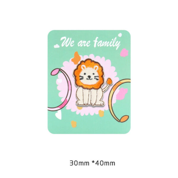 Self-Adhesive Plush Lion Embroidered Patch 6PCS - Image 6