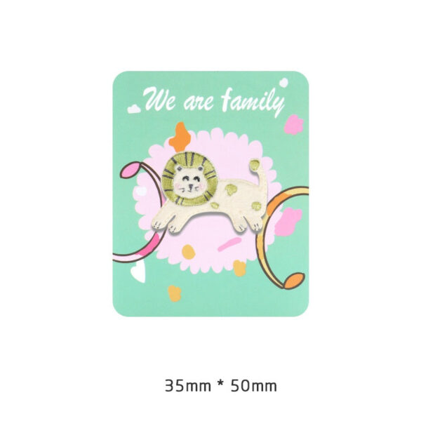 Self-Adhesive Plush Lion Embroidered Patch 6PCS - Image 7