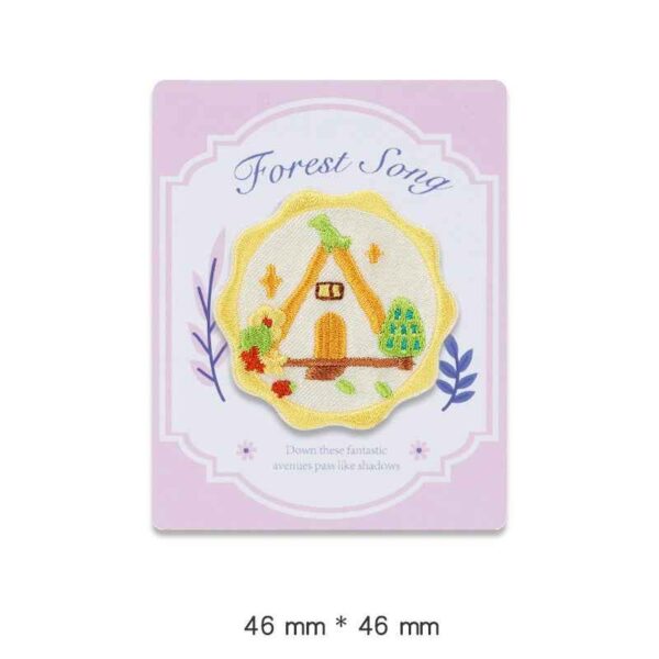 'Forest Song' Self - Adhesive Embroidered Patch 4pcs
